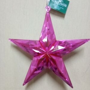 NWT Kurt Adler Pink Star Ornament
